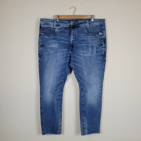 G-Star Jeans 40x32 Blue D-Staq 3D Slim Stretch Denim Y2K Streetwear Tapered Y2K